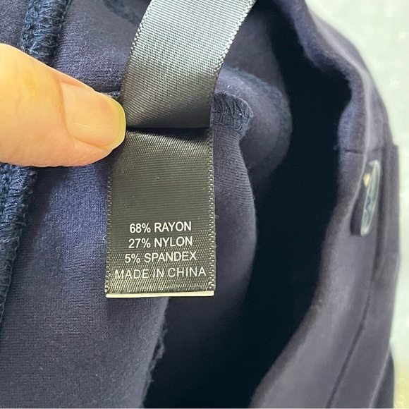 Betabrand Women’s Classic Dress Pant Yoga Pant Bootcut Navy Size L - Picture 12 of 13